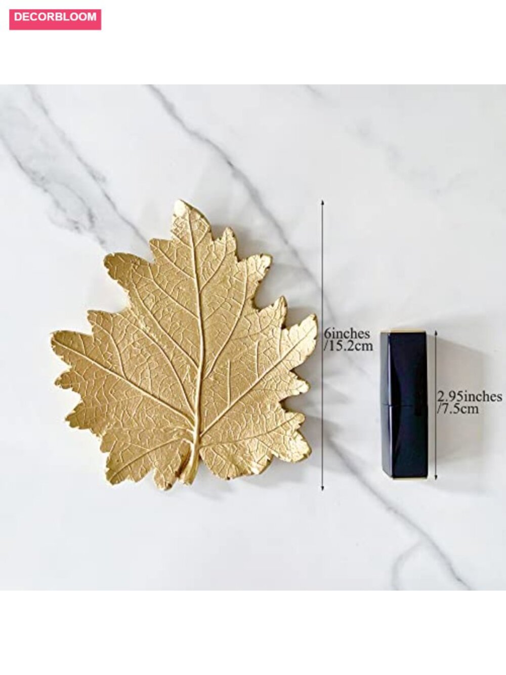 Resin Leaf Shaped Jewelry Dish Ring Holder Trinket Organizer Gift - Picture 3 of 6
